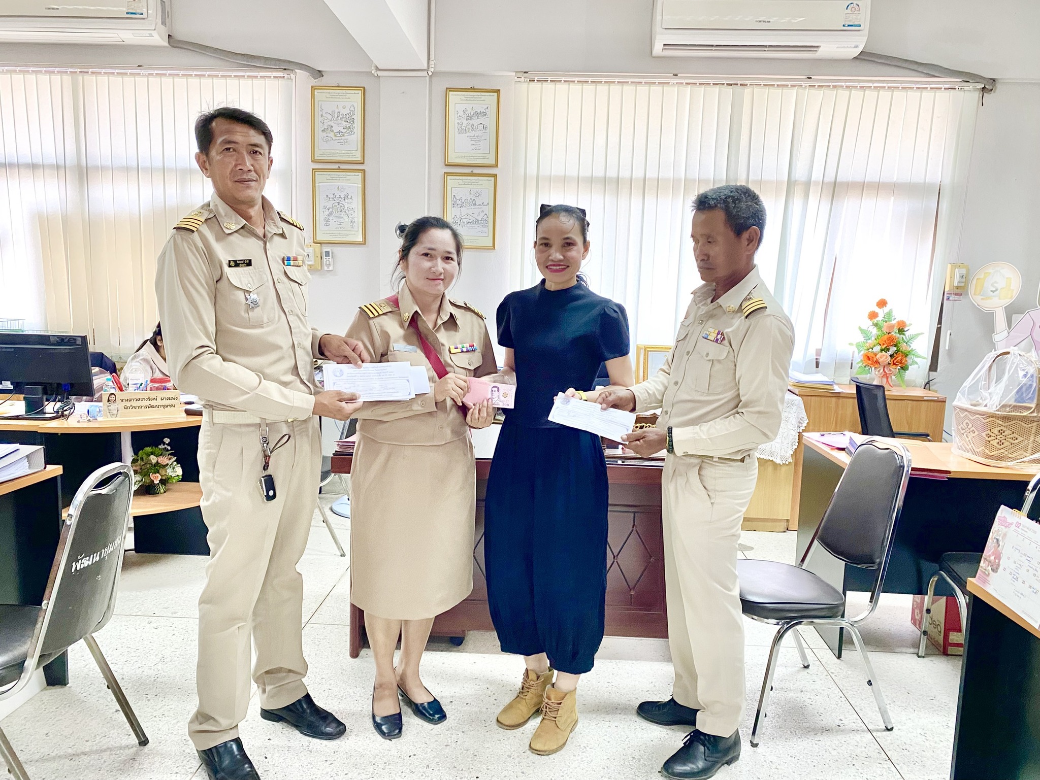 พัฒนาชุมชนอำเภอมัญจาคีรี ขอขอบคุณน้ำใจชาวมัญจาคีรี ร่วมสมทบทุนกองทุนผ้าป่าสมเด็จพระเทพฯ เพื่อช่วยเหลือเด็กชนบท